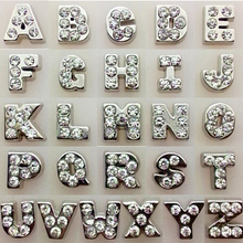 130pcs/lot Wholesale high quality mix crystal letter charms diy A-Z alphabet floating charms for living glass locket