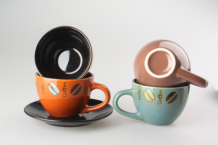 Free shipping Creative ceramic cup painted coffee and tea sets multifunction home mugs 48sets carton