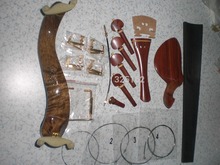 1 Set Best Rose Wood Violin fitting with Fingerboard Bridge string Fine tuner shoulder rest Chin