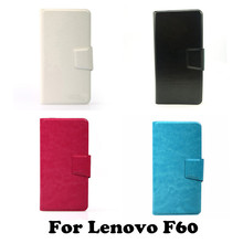 Business Patten PU Leather Universal Wallet Flip Stand Cover Phone Case for Lenovo F60