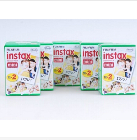 Fujifilm Instax Mini Film Plain Edge 5 packs 100 sheets Instant Photo for Polaroid Camera Mini