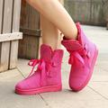 Ankle Boots Women Winter Short Snow Boot Turning Over Wool Warm