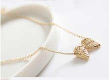 N124-2 Hot 2015 Fashion New Design Cute Wing Pendants Necklaces Jewelry Wholesales Women Accessories