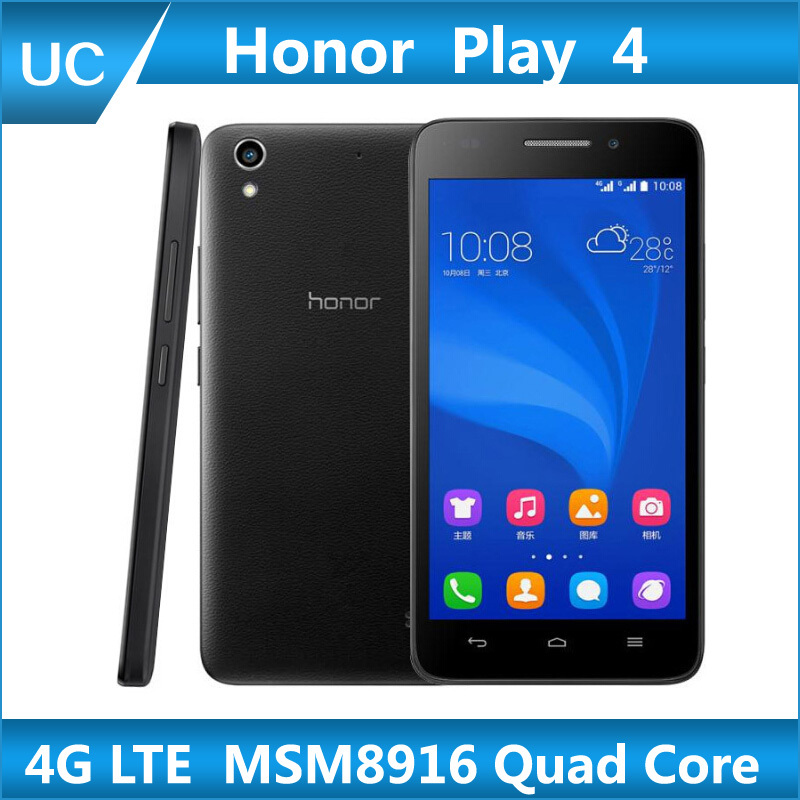 Original Huawei Honor 4 Play 4G FDD LTE WCDMA 3G Qualcomm MSM8916 Quad Core 5 Inch