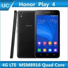 Original Huawei Honor 4 Play 4G FDD LTE WCDMA 3G Qualcomm MSM8916 Quad Core 5 Inch 1280*720P IPS 8.0MP Android 4.4 Smartphone