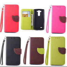 Hot! For Lg G3 mini leaf style PU Leather Case Cover for LG G3S S Beat D725 D722 D729 D724 Mobile Phone Bags & Cases Access SY