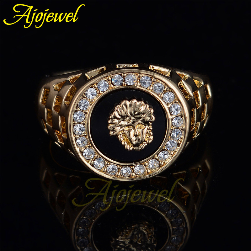 Ajojewel brand new high quality CZ diamond superhero mens rings gold filled 2015 fashion figure ring