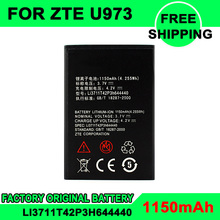 Good Quality 1150mAh Mobile Phone Battery ZTE  Li3711T42P3h644440 Mobile Battery for ZTE U793 Free Shipping