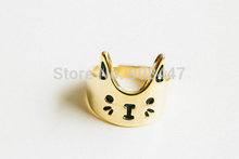 1 PCS-R76 hot sale Cute Fashion love cat ring,kitty ring,cat head face ring -Free shipping over $10