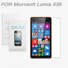 For Microsoft Lumia 535,New 2014 free shipping 3x CLEAR Screen Protector Film For Microsoft Lumia 535+ Cleaning cloth