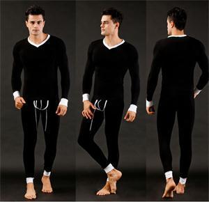 Бренд мужчины в нижнее белье кальсоны или верхний рубашка мужчины в сплошной обработанная вискоза тепловой комплект нижнего белья