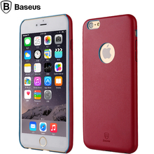 Only 1mm Original BASEUS Ultra Thin Leather Case For Apple iphone 6 4 7 Mobile Phone