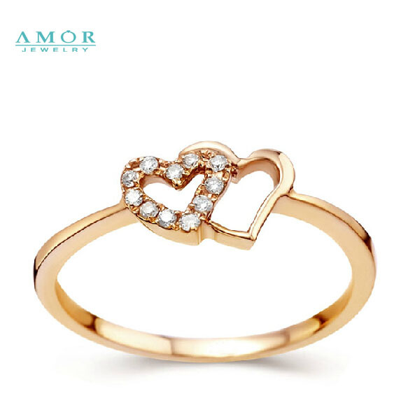 AMOR BRAND THE FLOWER OF LOVE SERIES 100 NATURAL DIAMOND 18K YELLOW GOLD RING JEWELRY JBFZSJZ295