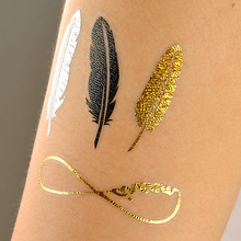 12 Sheet New body art metallic temporary tattoo sexy product jewelry bracelet flash tattoo gold tatoo