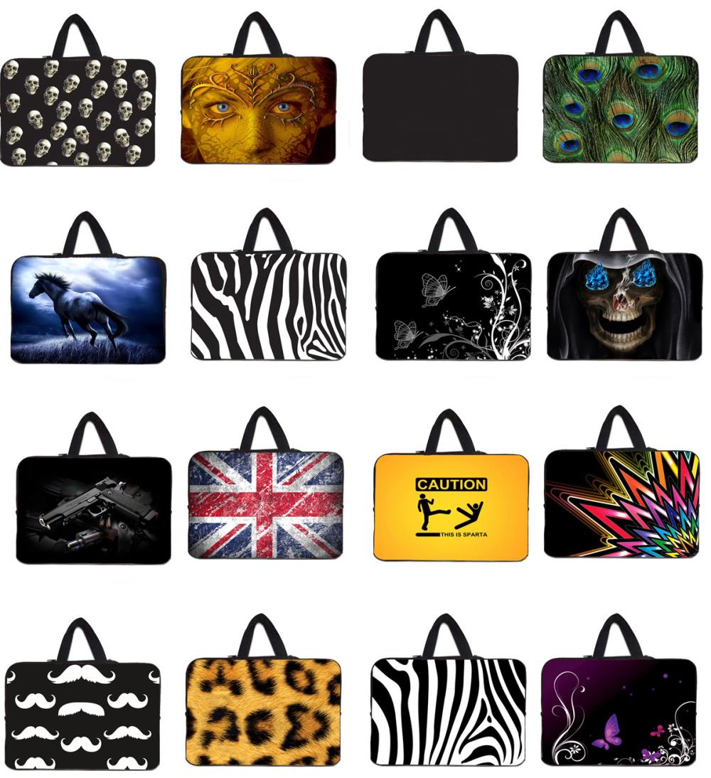 Rainbow Stripes Zebra Leopard Texture Tablet Bag Stylish Printed Laptop Handbag Lightweight Neoprene Notebook Cover for Teen Students White 13inch