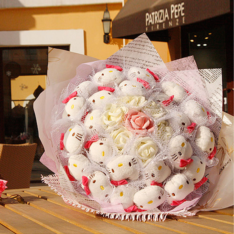 Hello-Kitty-Flower-Bouquet-Doll-Toy-Gift
