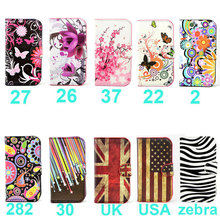 For Wiko GOA Case Flip Phone Leather Cover Magnetic Wallet New Fashion Flower Butterfly Zebra
