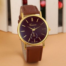 2015 Fashion Geneva Watch Women Wristwatch Cow Leather Casual Watch Analog Quartz Watch Women Dress Watch Relojes Clock