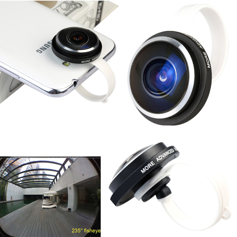 Universal Super mobile phone Circle Clip Fisheye Lens 235 Degree for iPone Samsung HTC LG