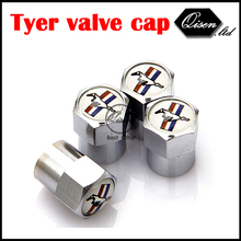 FREE SHIPPING 4 x SILVER CHROME WHEEL VALVE CAP TYRE STEM AIR CAPS for Mustang High quality UNIVERSAL MIX