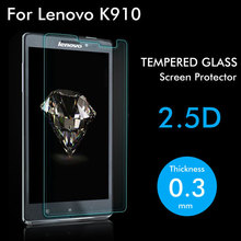 Ultra-thin 0.3mm 2.5D Tempered Glass Anti-shatter Screen Protector Films For Lenovo K910(VIBE Z) With retail Package