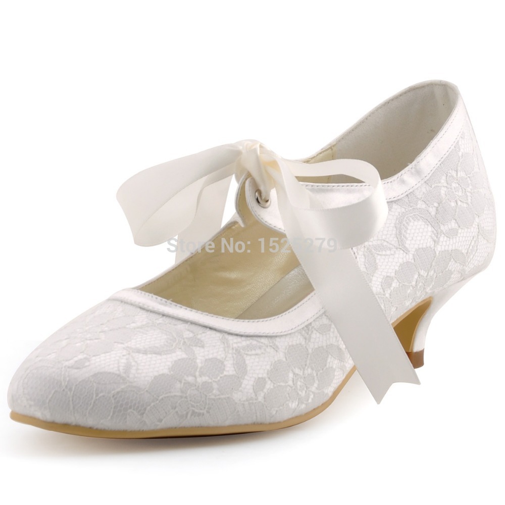 A3039 1 Ivory Women Mary jane Bridal Evening Party Pumps Closed Toe ...