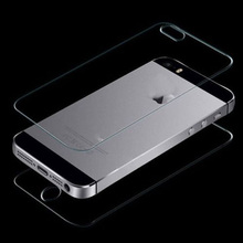 Front Back Premium Real Tempered Glass Film Screen Protector for iPhone 5 5S Free shipping