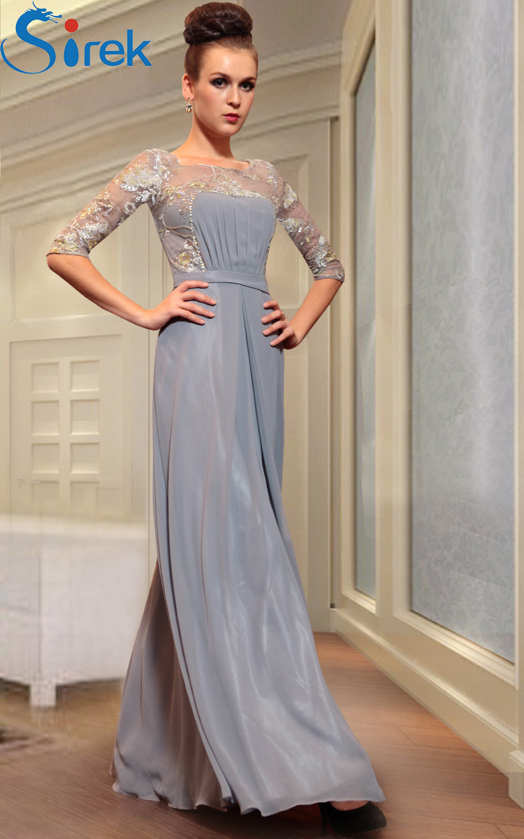 -Longo-Gray-Silk-Evening-Dress-High-end-Sequined-Mesh-Prom-Dresses ...
