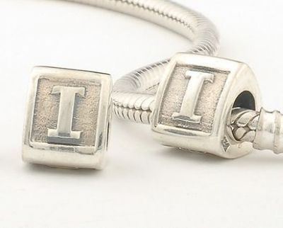 Authentic 925 Sterling Silver Triangle Alphabet Character Charm Bead Letter I Fits Pandora Bracelet DIY Women