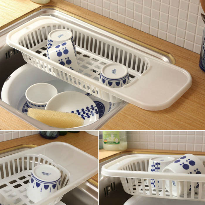 Kitchen Sink Drain Rack cutlery shelving treatment of fruits and ...