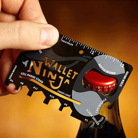 Carteira Ninja 18 em 1 Multi efeito cartão de crédito ferramenta faca tam