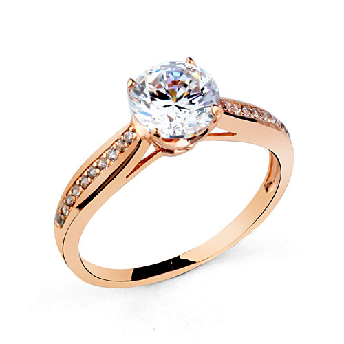 Red Apple Classic Series four claw jewelry inlaid top sona diamond ring engagement Nvjie 115 380