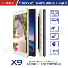 Brand Cubot X9 MTK6592 Octa Core Smartphone Android 2G RAM 16G ROM 5.0”IPS Screen 13MP Camera Cellphones Dual SIM Mobile Phone