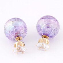 Super Deal Brand Cheap Double Pearl Earrings Colorful Statement Zircon Channel Stud Crystal Earring Wedding Jewelry