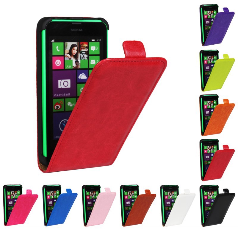 For Nokia Lumia 630 Phone Case Cover 2014 New Arrival Crazy Horse leather Case for Nokia