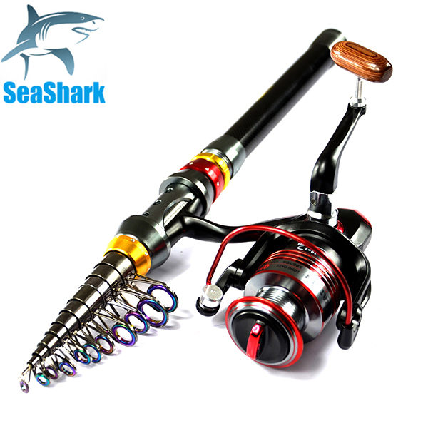New Arrival Super Quality 2 4M Telescopic Fishing Rod And 3000 Series Spinning Fishing Reel Set