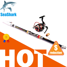 New Arrival Super Quality 2 4M Telescopic Fishing Rod And 3000 Series Spinning Fishing Reel Set