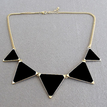 New Fashion Punke Oil Triangle Necklace Jewelry for women free shipping