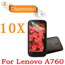 A760 LCD Film,10pcs Diamond Sparkling Screen Guard Cell Phone Lenovo A760 Screen Protector Protective Guard Cover Film