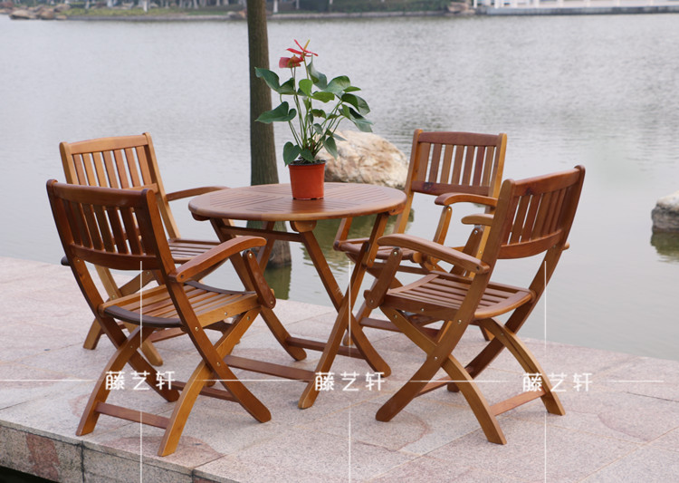 Patio folding table and chairs images.