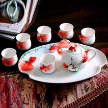 Porcelain flange cup coffee cup tea set fashion wedding gift fashion quality cup tea set