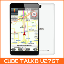 New Original Cube Talk8 U27GT 8.0″ Tablet PC MTK8127 Quad core Android 4.4 Multi language  G+G screen Face Unlock GPS Play Store