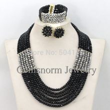 Gorgeous Ladies African Beads Jewelry Set Indian Bride Jewelry Set Statement Necklace Set for Women Free