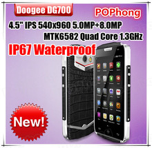 2 SIM Cards Waterproof IP67 Cell Phone 4.5 inch Android 4.4 Quad Core 1GB RAM Dual Camera 4000mAh Doogee DG700