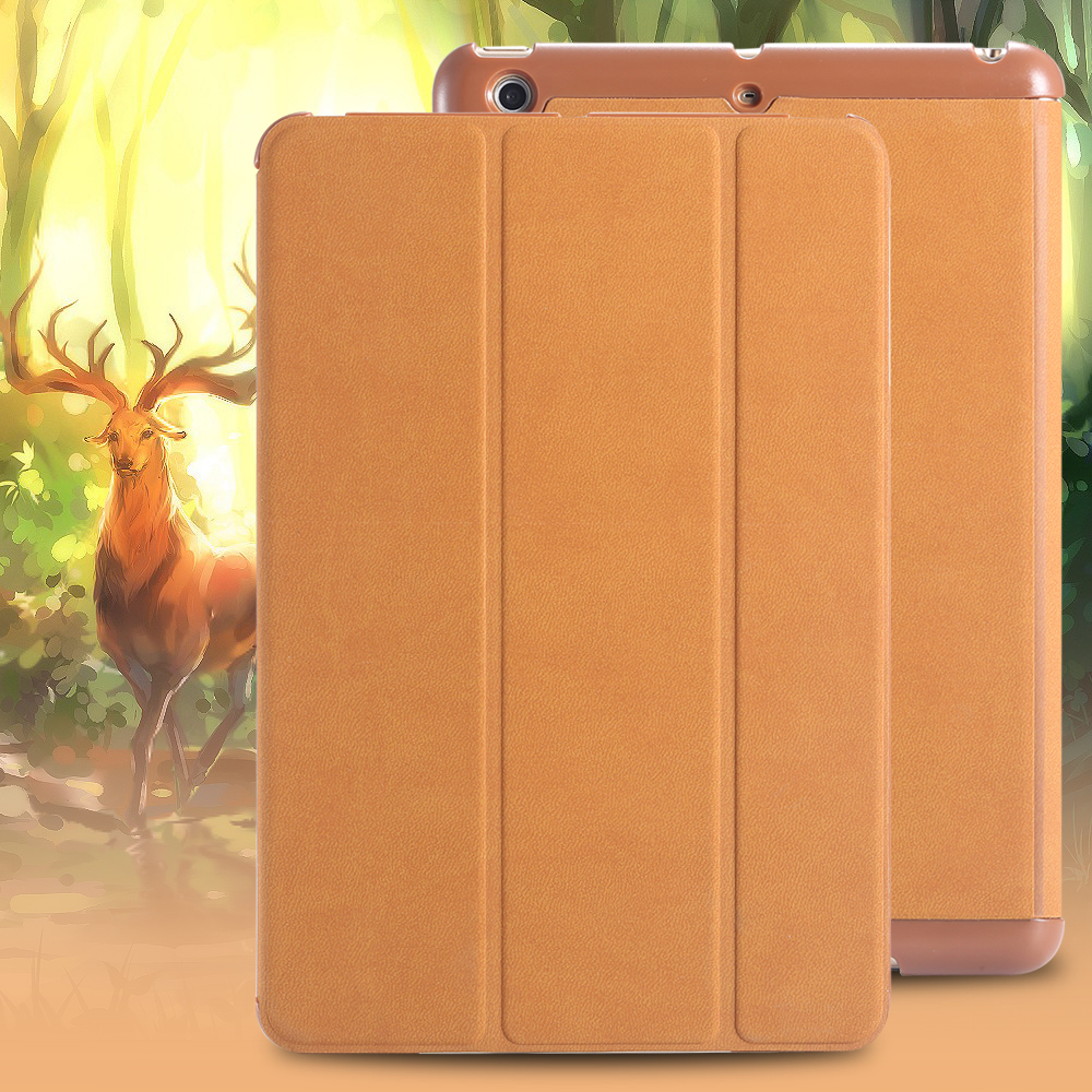 Elegant Luxury Smart Deer Leather Case For iPad Mini 1 2 Retina 3 Three Fold Stand