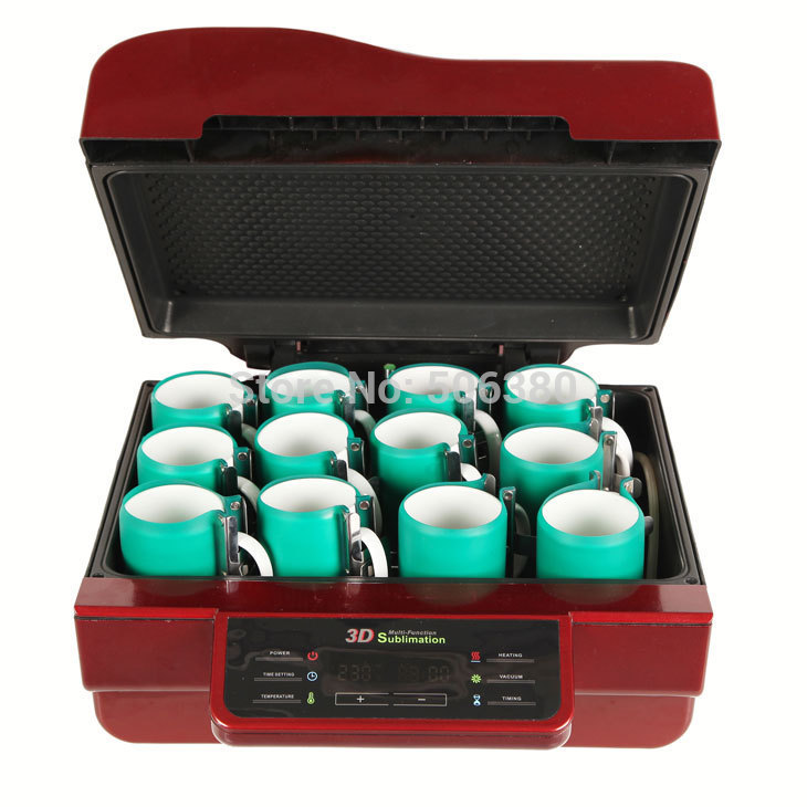 FREE SHIPPING 3D Vacuum Sublimation Heat Press Mug Transfer Machine
