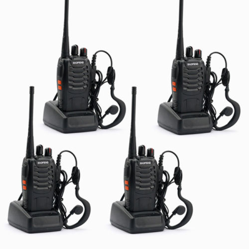 4 pcs Baofeng BF 888s UHF 400 470MHz 5W 16CH DCS CTCSS Two way Ham Hand
