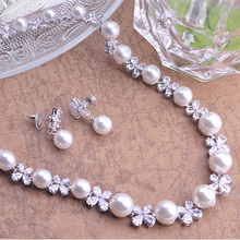 Luxurious Fine Wedding Jewelry Sets Very Beautiful Bridal Pearl Necklace Set Relogio Feminino CZ Diamond Large Marriage Jewelora