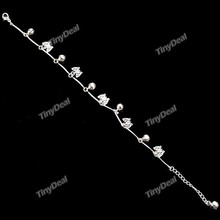 hotwind  Simple Bracelet Chain Anklet Foot Chain with Butterfly + Bells Pendants Jewelry for Girl Woman – Silvery WNL-49083