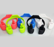 New 5pcs lot Silicone Cute Thumb OK Design Mobile Phone Tablets Stand Holder For iPad IPhone